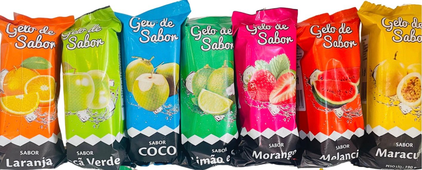 SACO PARA GELO DE SABOR - MORANGO - 1.00 ...